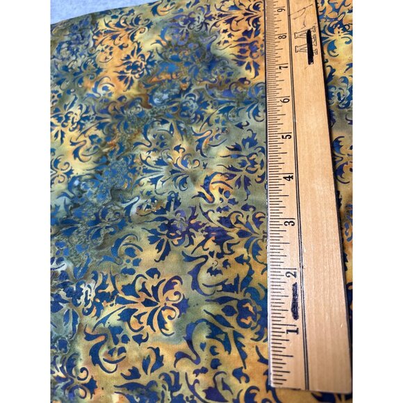 1/2 yard x 44" Multicolor Batik Fabric with Floral Pattern for Sewing & Crafts - Picture 2 of 5